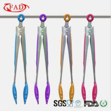 Food Grade & Easy Cleaned Silicone Kitchen Tongs with Stand